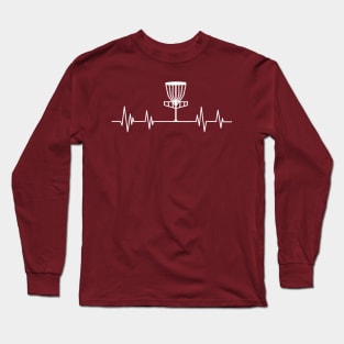 heartbeat Disc Golf Birthday Disc Golfer lover Long Sleeve T-Shirt